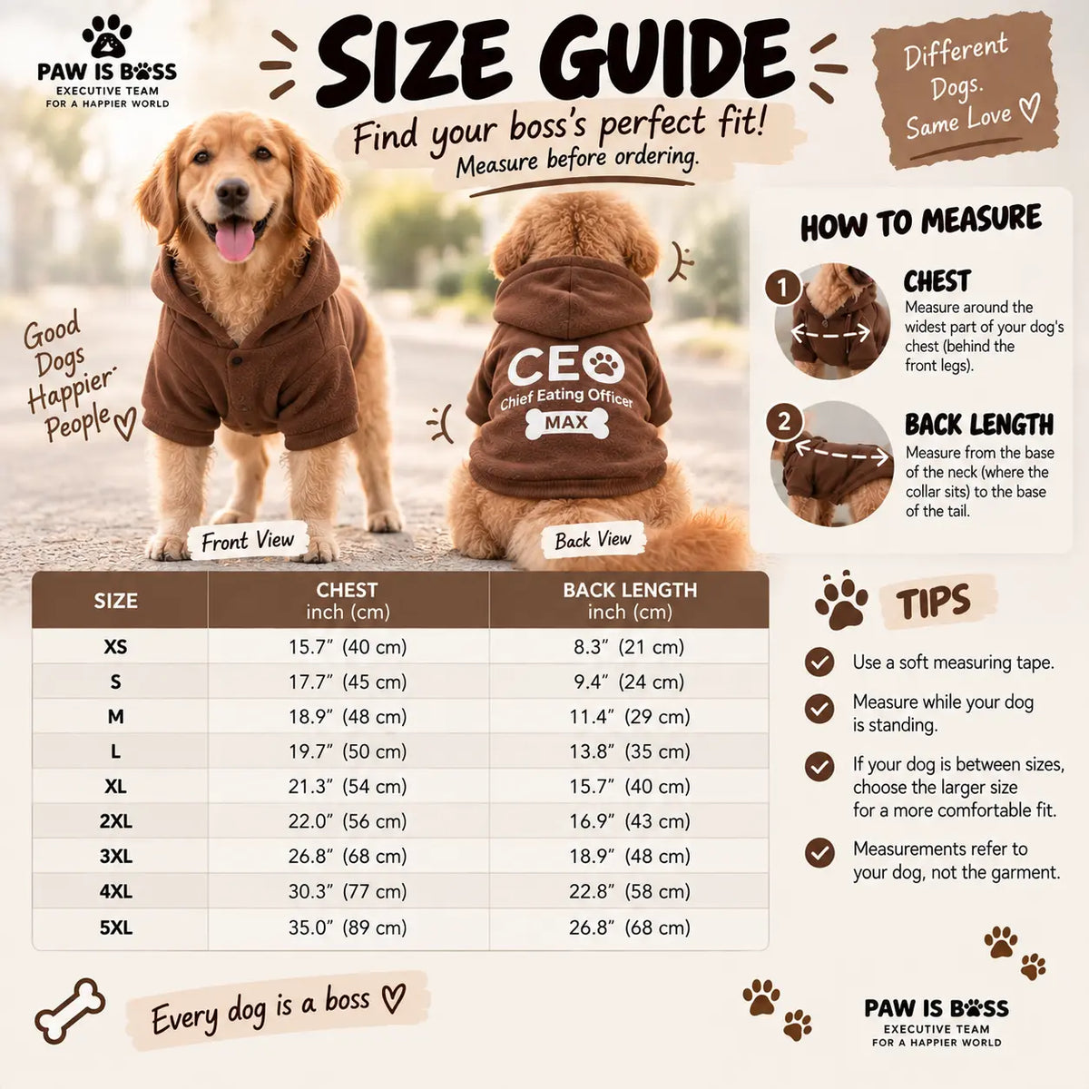 Personalized Dog Boss Hoodie – CEO, CTO, CMO & CFO